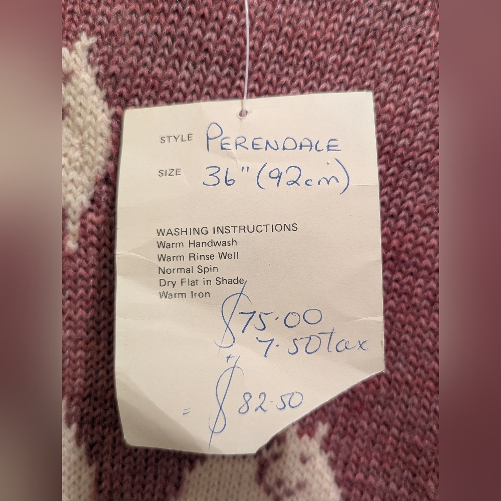 Kapai Crafts Perendale 100% Wool Sheep Sweater (See Measurements) UNISEX - Picture 6 of 9